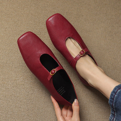 Lucille | High-Vamp Mary Jane Flat