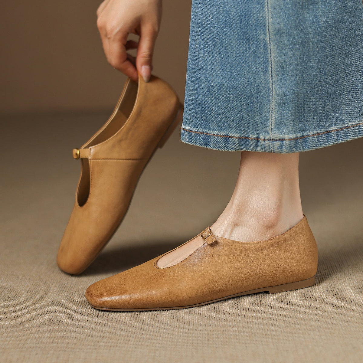 Lucille | High-Vamp Mary Jane Flat