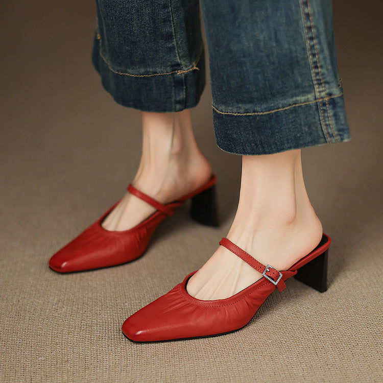 Hattie | Ruched Mary Jane Mule