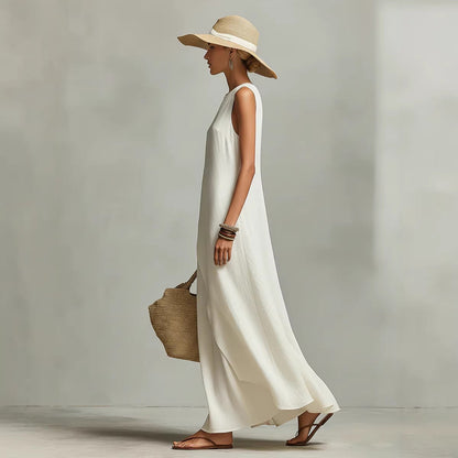 Ivory Loose-fit Maxi Dress