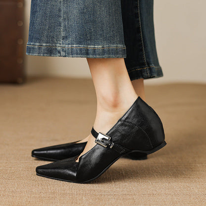 Maeve | Pointed-Toe Mary Jane Flat