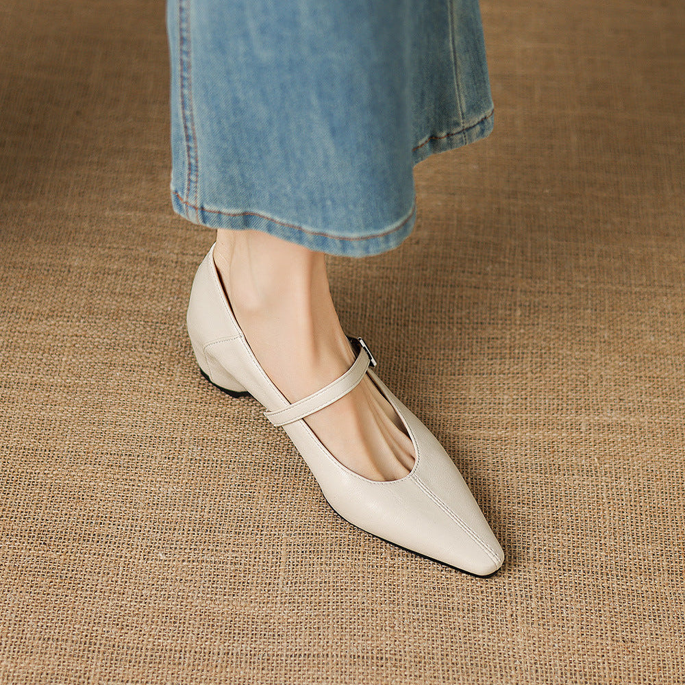 Maeve | Pointed-Toe Mary Jane Flat