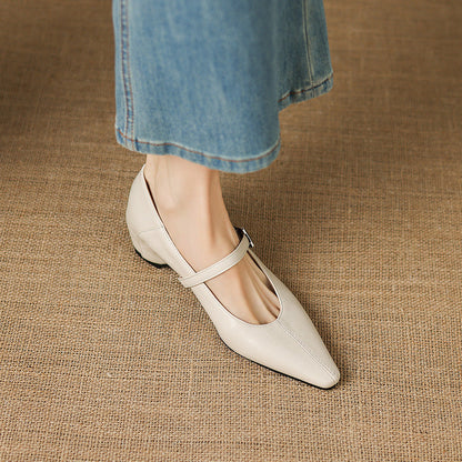 Maeve | Pointed-Toe Mary Jane Flat