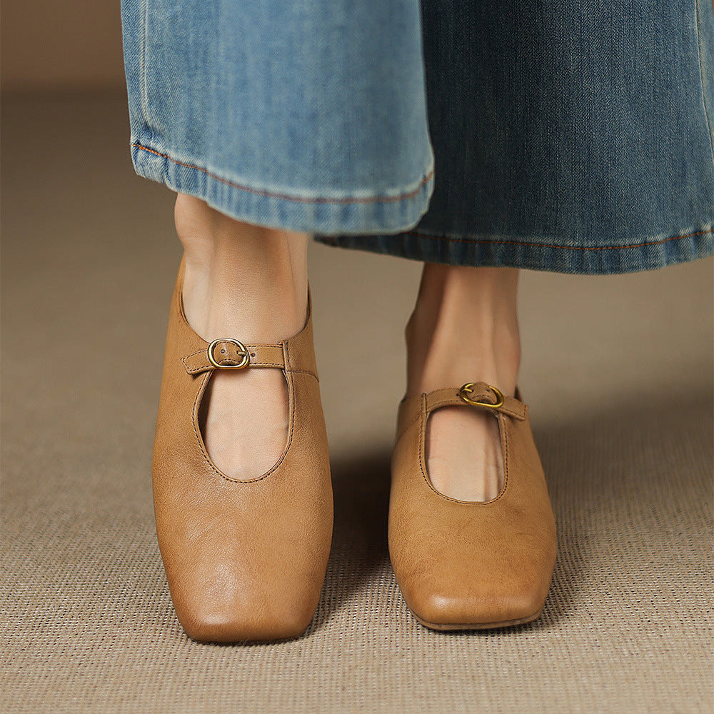 Lucille | High-Vamp Mary Jane Flat