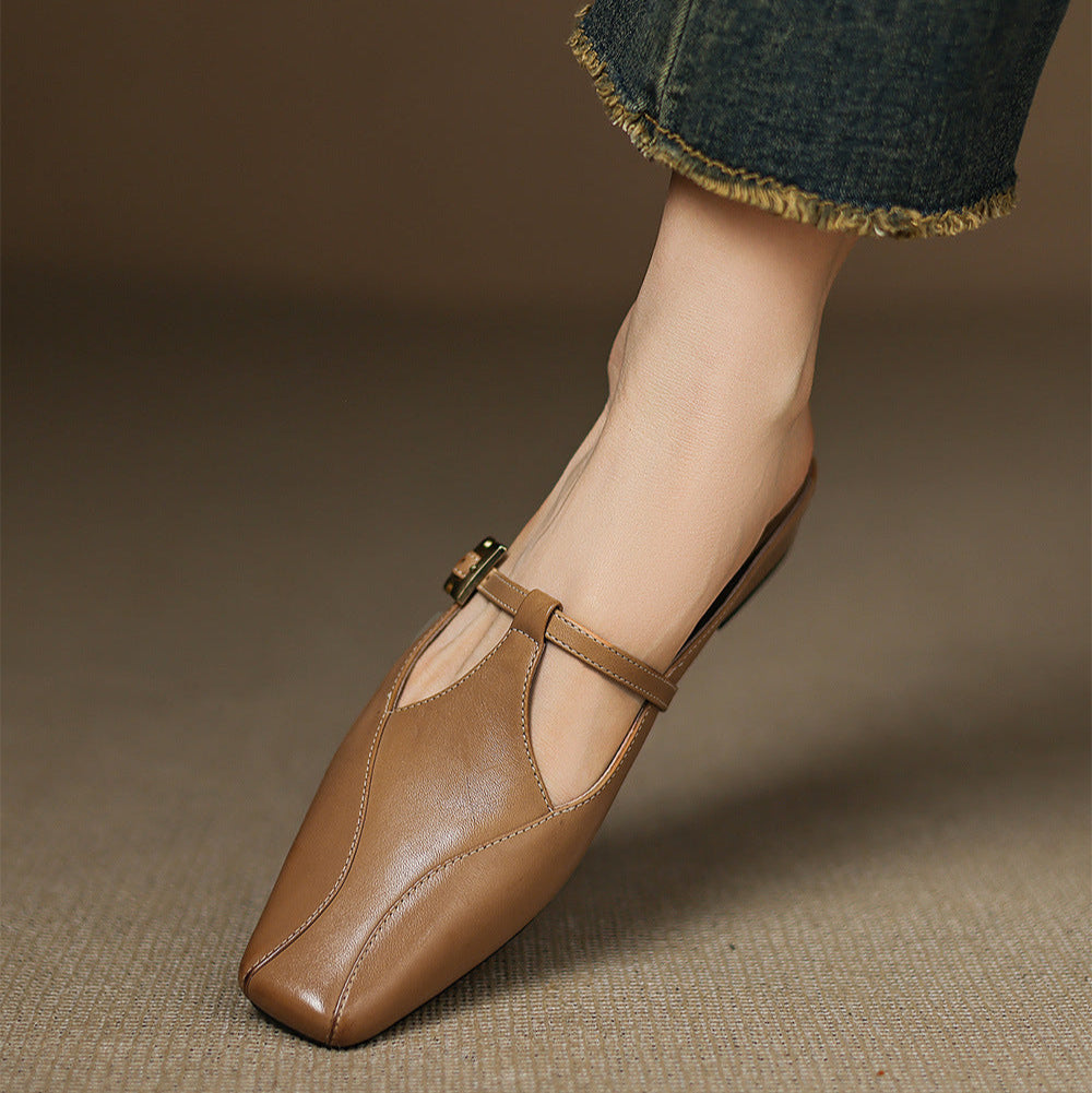 Keva Genuine Leather Mules