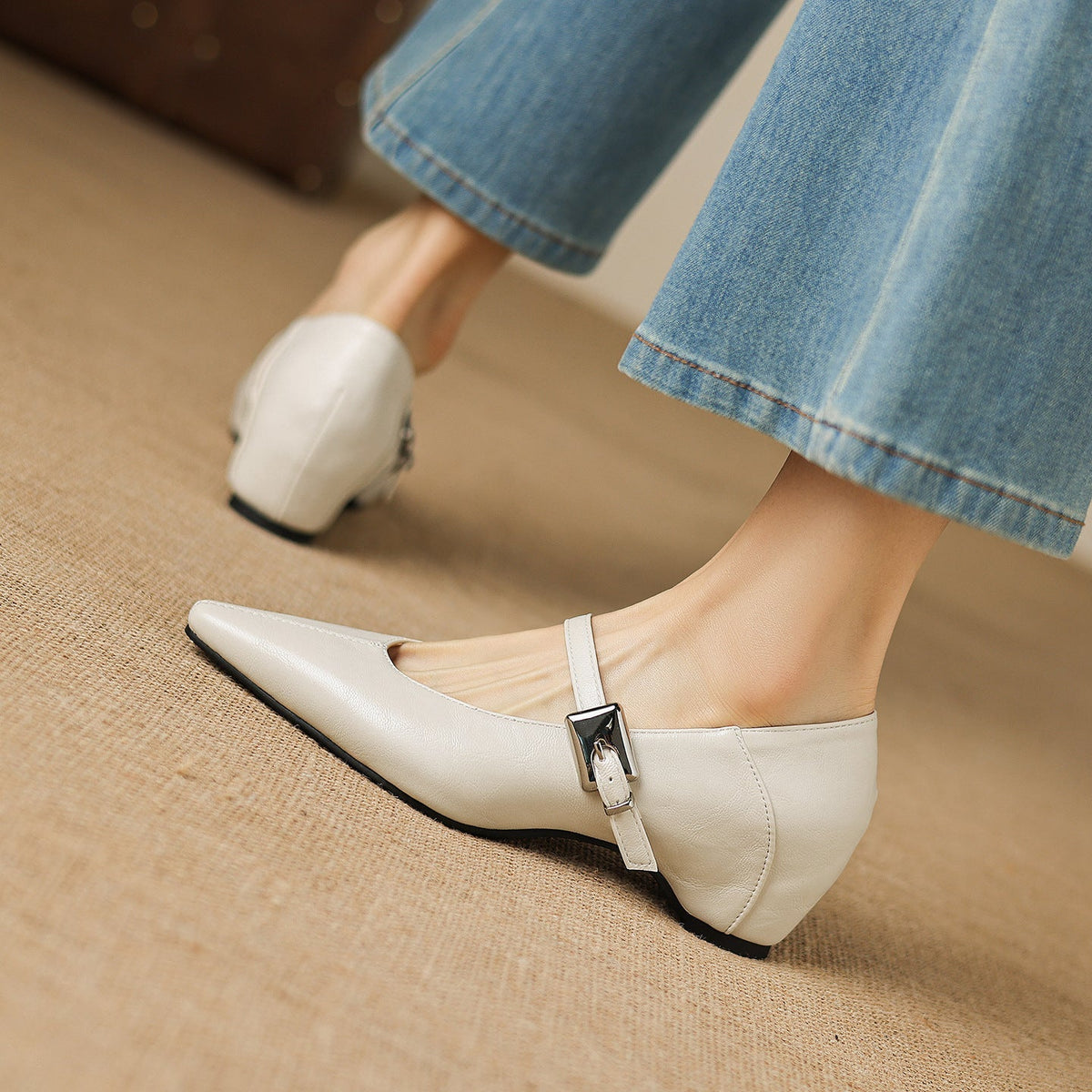 Maeve | Pointed-Toe Mary Jane Flat