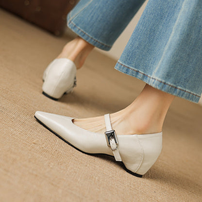 Maeve | Pointed-Toe Mary Jane Flat