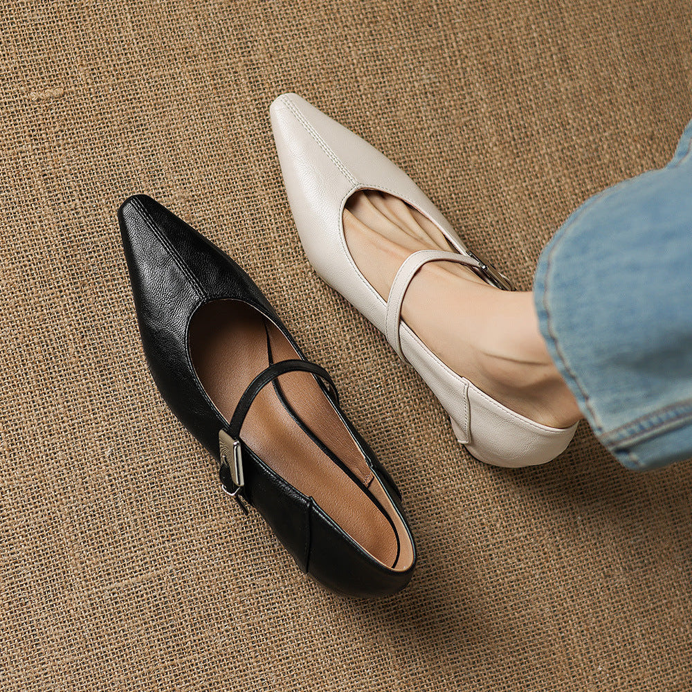 Maeve | Pointed-Toe Mary Jane Flat