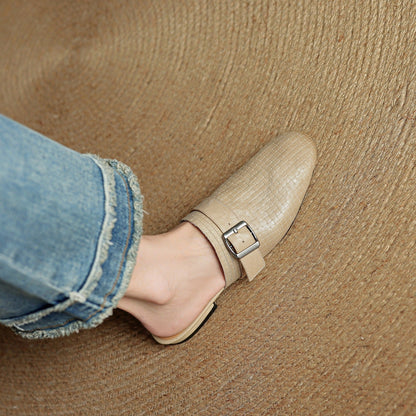 Emrie Genuine Leather Mules