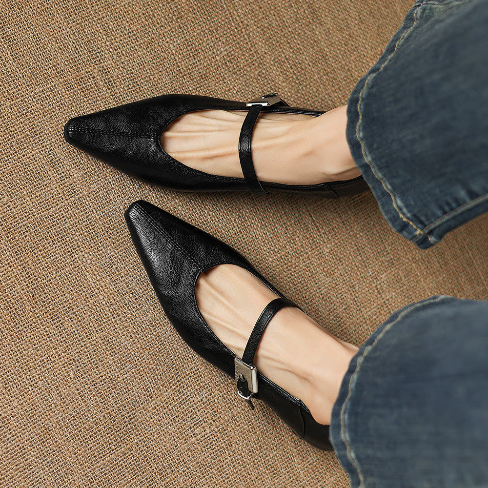 Maeve | Pointed-Toe Mary Jane Flat