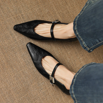 Maeve | Pointed-Toe Mary Jane Flat