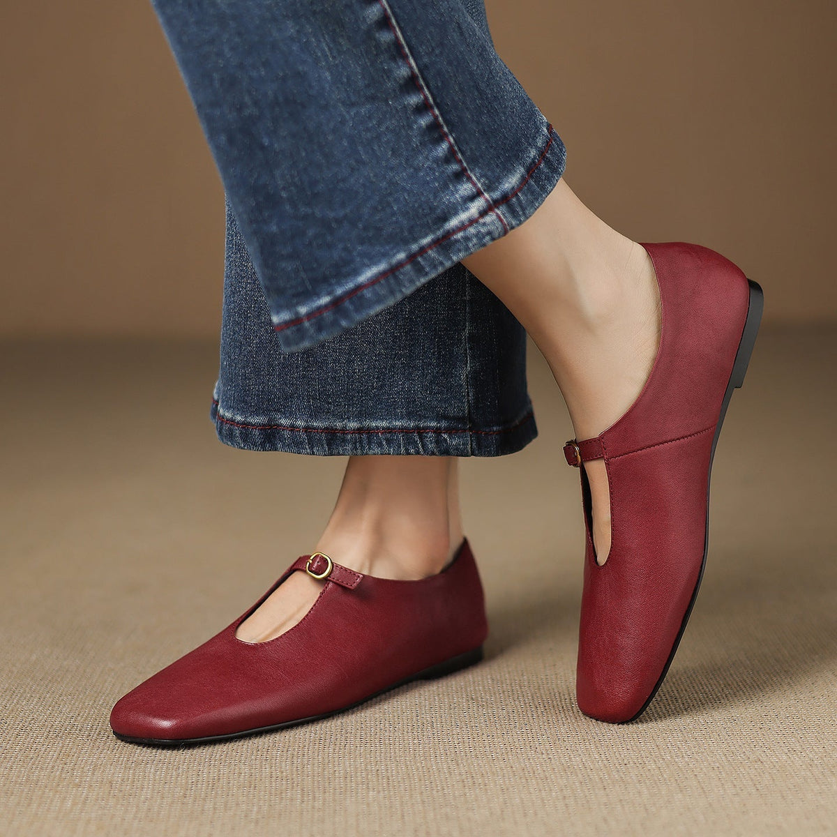 Lucille | High-Vamp Mary Jane Flat