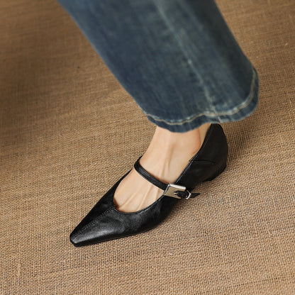 Maeve | Pointed-Toe Mary Jane Flat