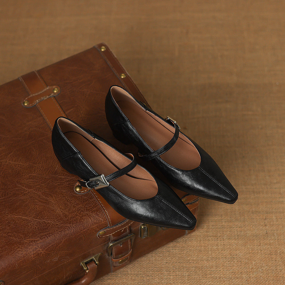 Maeve | Pointed-Toe Mary Jane Flat