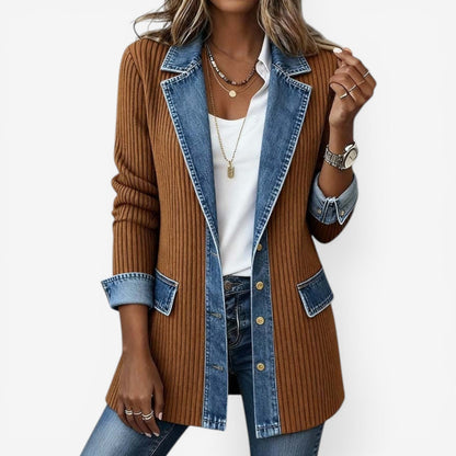 Elena | Elegant Layered Collar Button Jacket