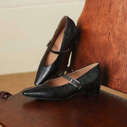 Maeve | Pointed-Toe Mary Jane Flat