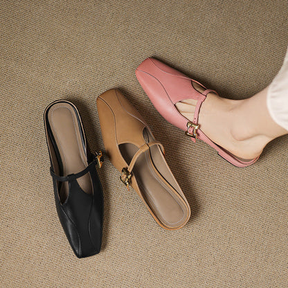 Keva Genuine Leather Mules
