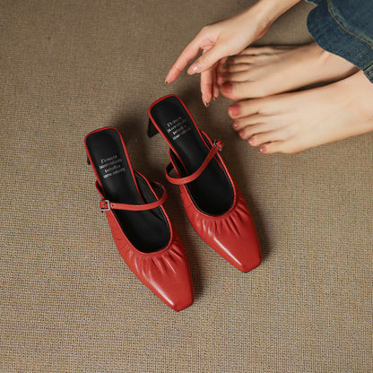 Hattie | Ruched Mary Jane Mule