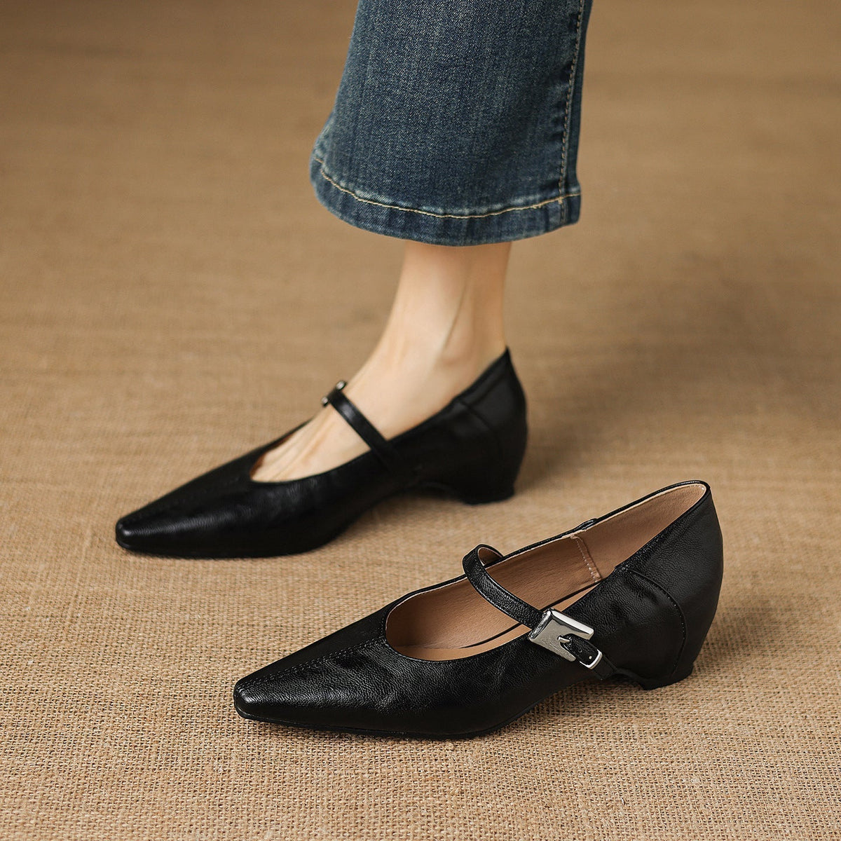 Maeve | Pointed-Toe Mary Jane Flat