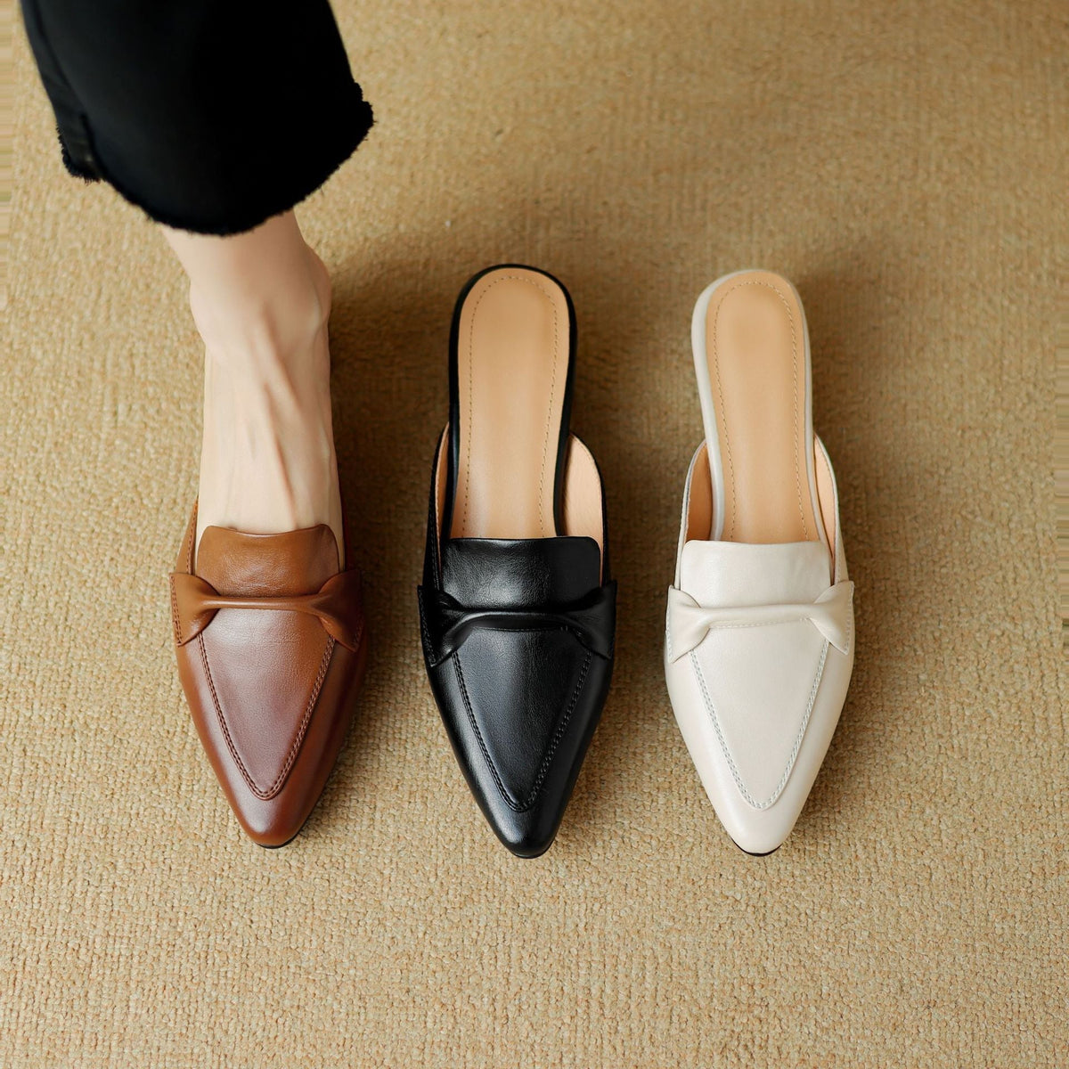 Erlen Genuine Leather Mules