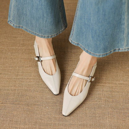 Maeve | Pointed-Toe Mary Jane Flat