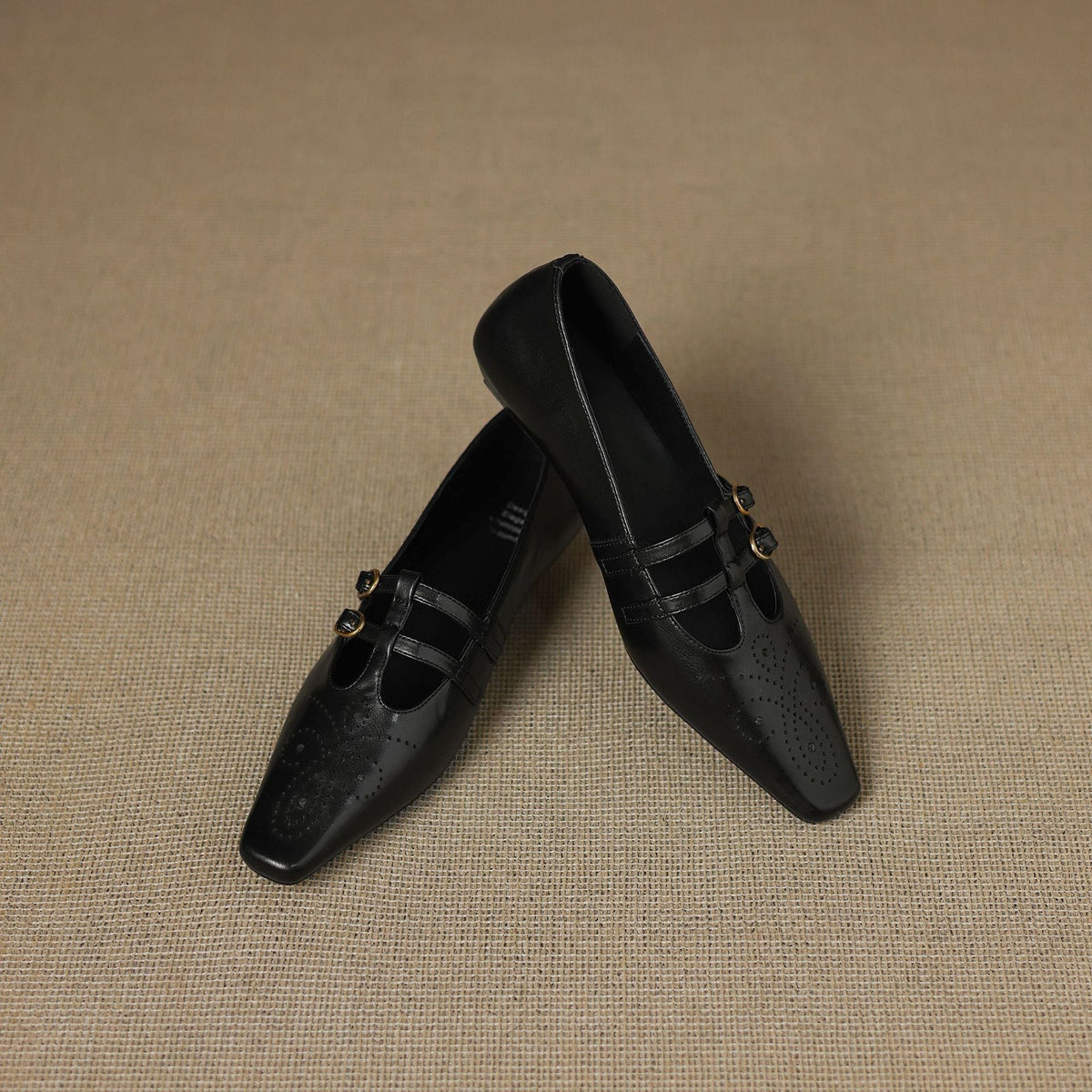 Lorraine | Brogued Double-Strap Mary Jane Flat