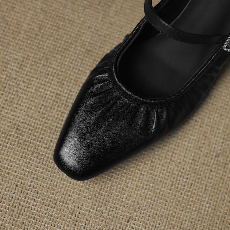 Hattie | Ruched Mary Jane Mule
