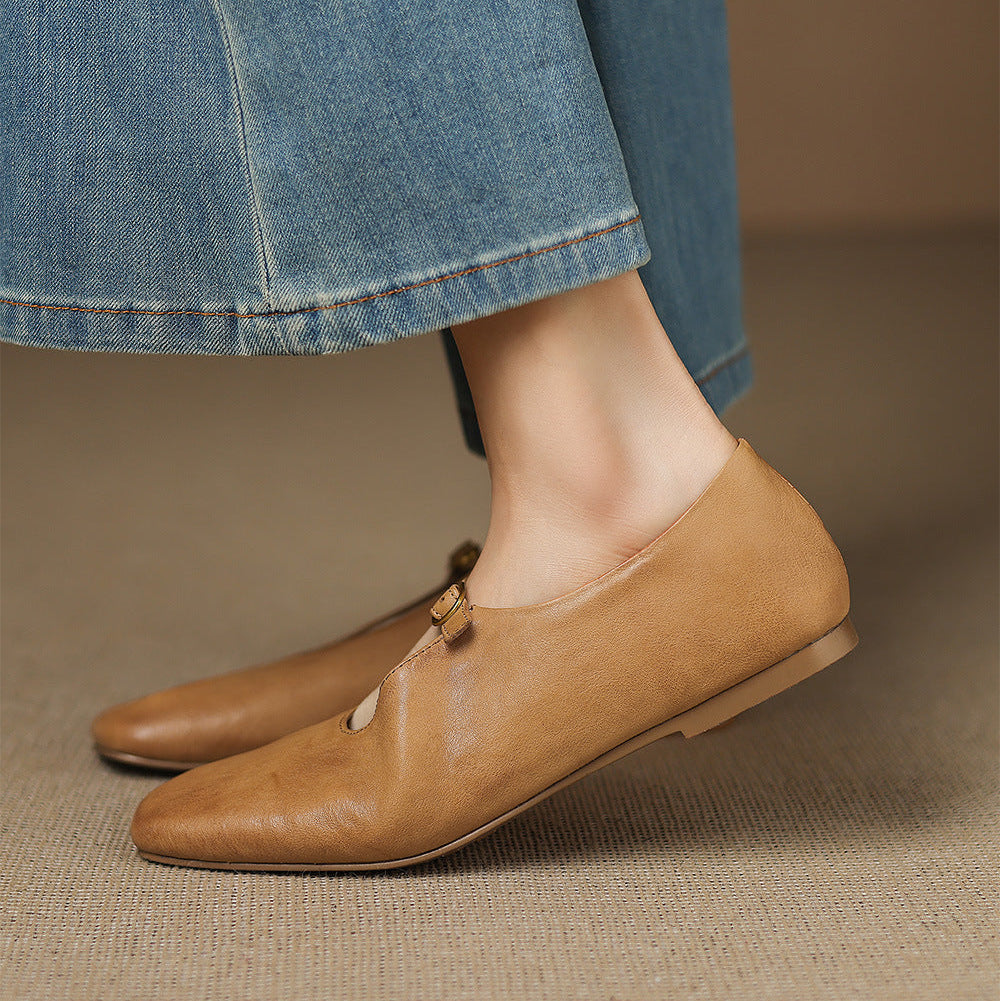 Lucille | High-Vamp Mary Jane Flat