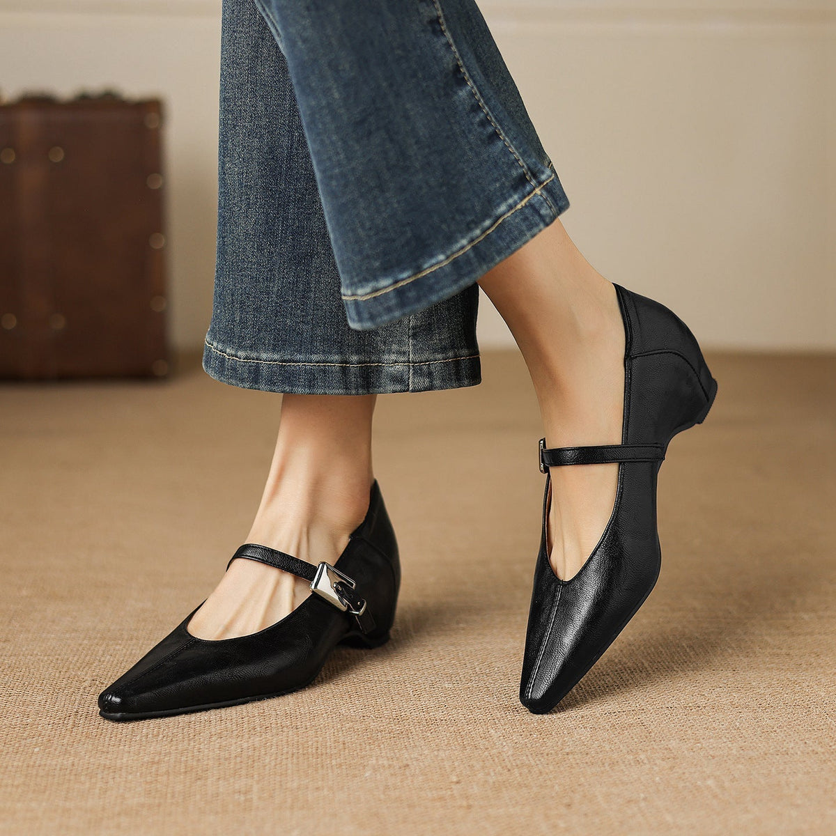 Maeve | Pointed-Toe Mary Jane Flat