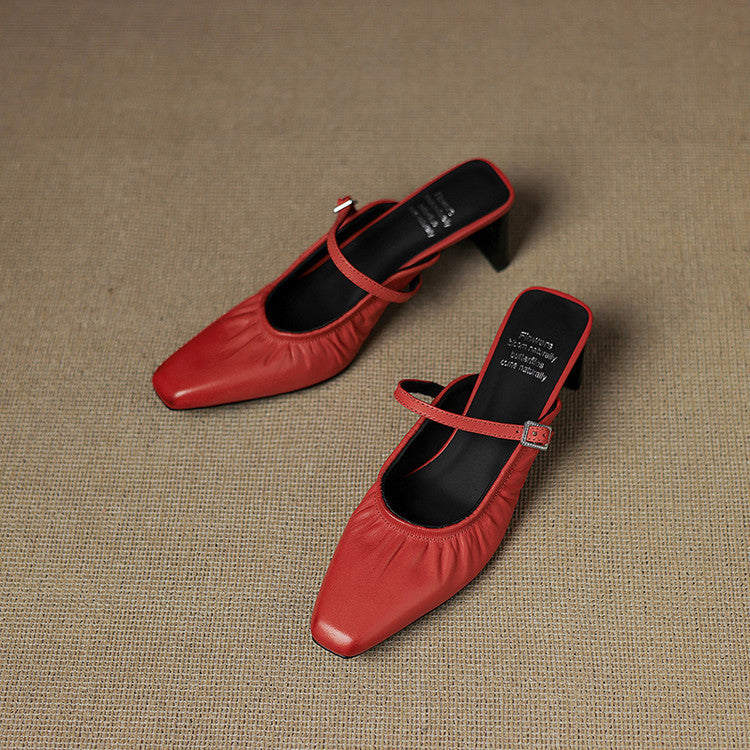 Hattie | Ruched Mary Jane Mule