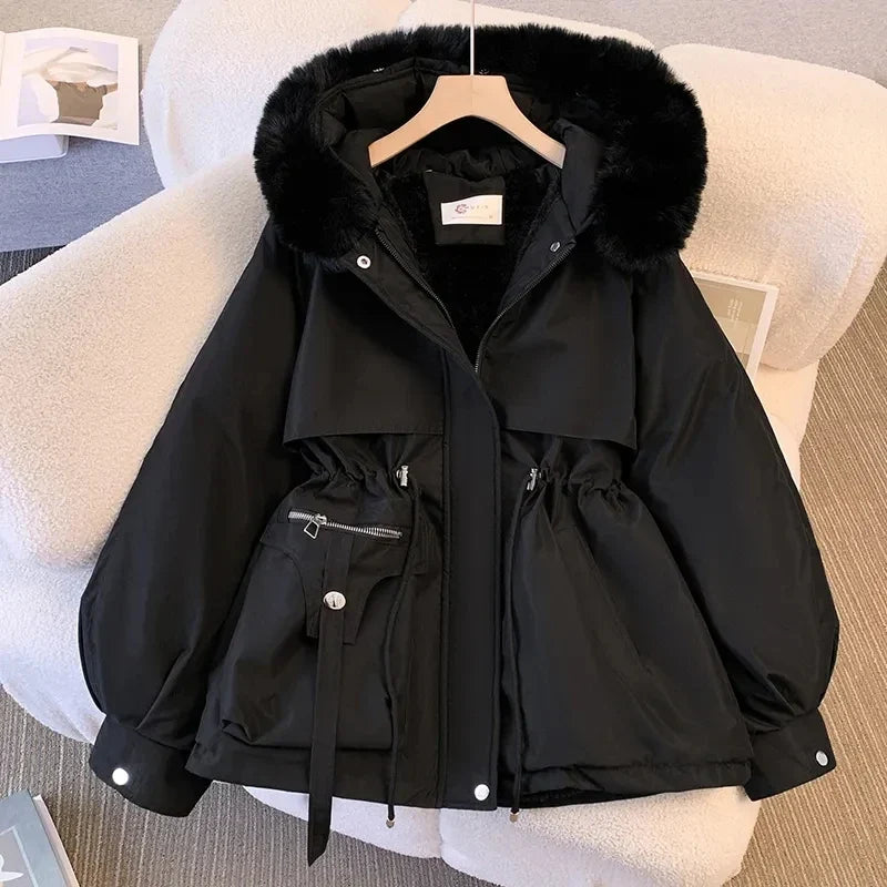 Brielle Fur Fleece Parka Jacket