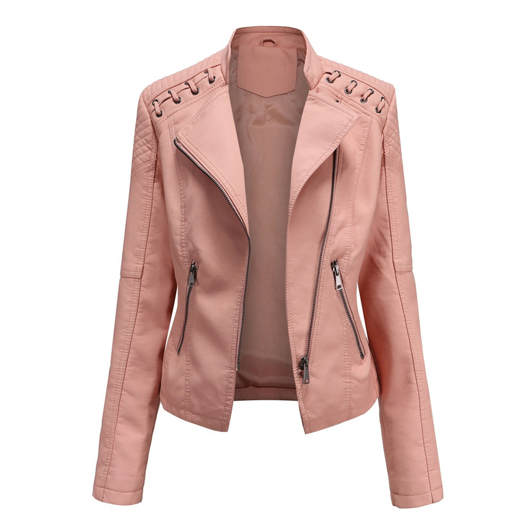 Jasmine | Women’s Trendy Zipper Front Jacket