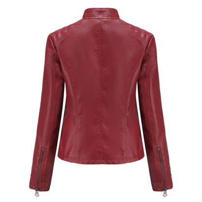 Heather | Women’s Classic Zip-up Biker Jacket