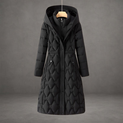 Lisa – Longline Hooded Down Coat