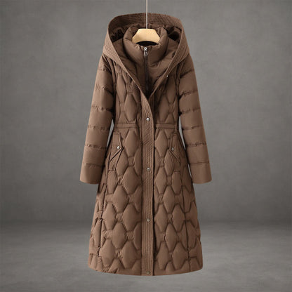 Lisa – Longline Hooded Down Coat