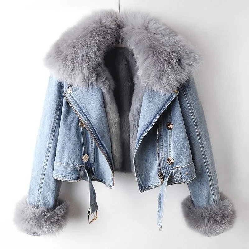 Valenti Fur Denim Jacket
