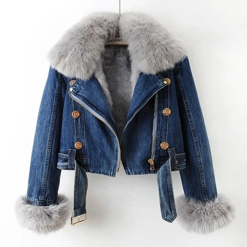 Valenti Fur Denim Jacket