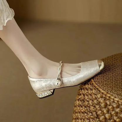 Pearl Strap Vintage Mary Jane Heels