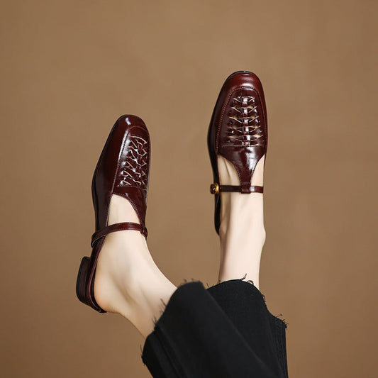 Elya Genuine Leather Mules