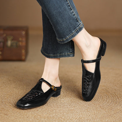 Elya Genuine Leather Mules