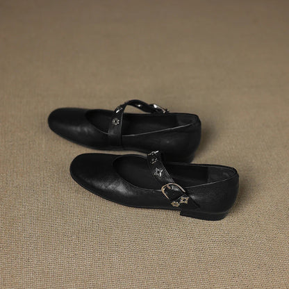 Elda Genuine Leather Flats