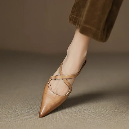 Aluna Genuine Leather Mules