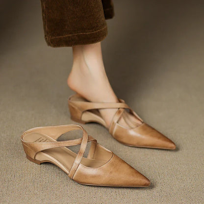Aluna Genuine Leather Mules