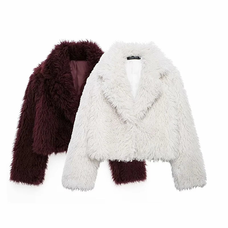 LUNA Soft Fur Effect Down Jacket