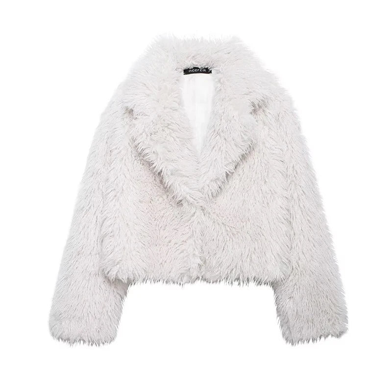 LUNA Soft Fur Effect Down Jacket