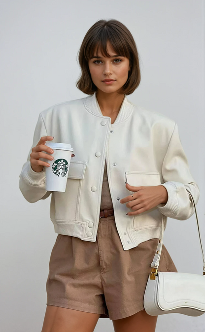 Women's Maven Cropped Bomber Jacket