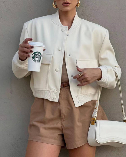 Women's Maven Cropped Bomber Jacket