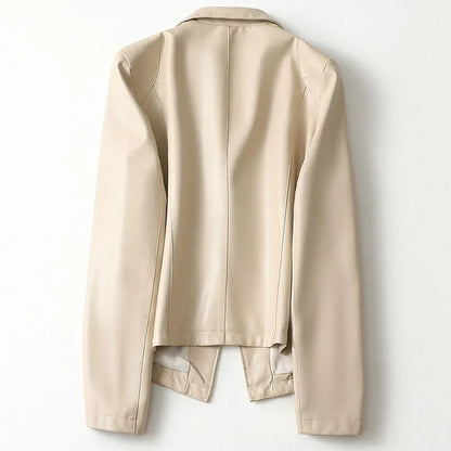 Vela Lambskin Leather Blazer