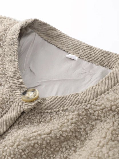 Women's Textured Cardigan Jacket with Button Closure