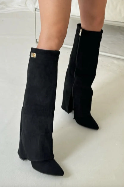 CERVINA Suede Boots Black